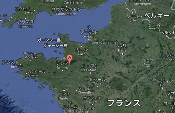 フランスの地図