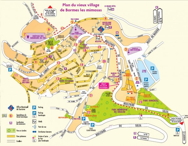 Bormes les Mimosas　のマップ