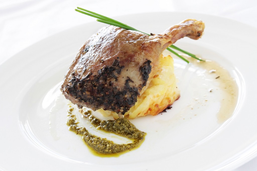 confit duck meal