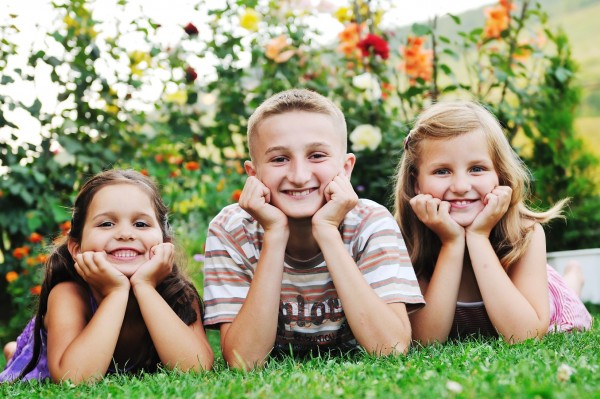 happy kids outdoor