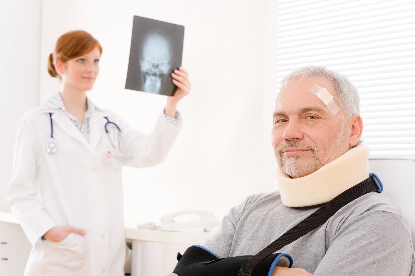 Doctor office - senior patient physician x-ray