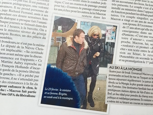 マクロン夫妻（Paris Match誌 no.3432 p.25）
