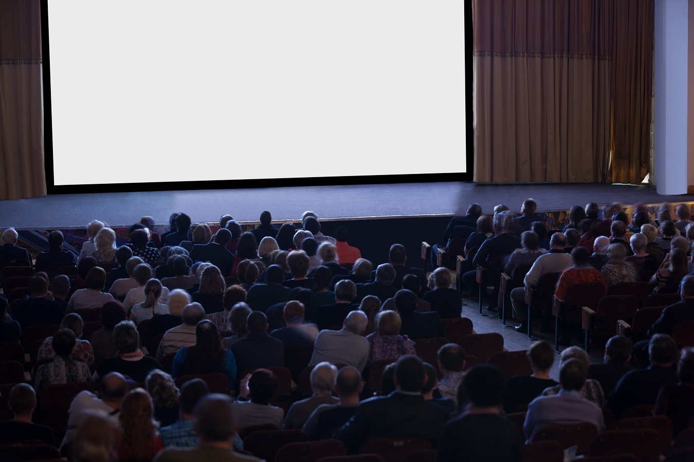 Audience watching cinema