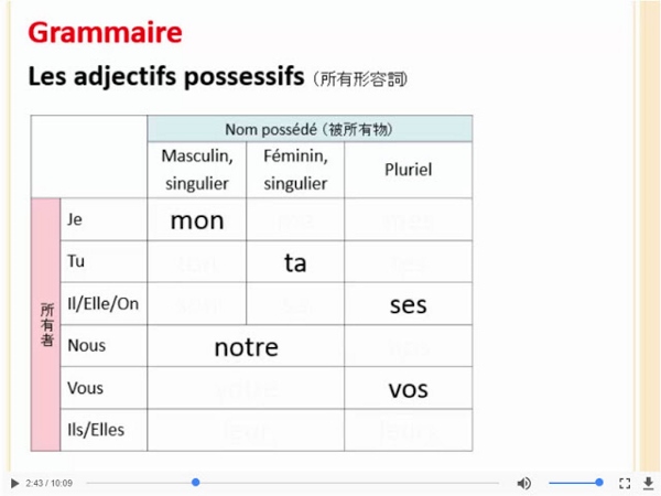 フランス語ビデオ講座