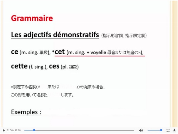 フランス語ビデオ講座
