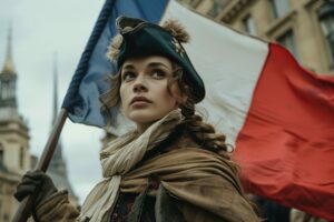 フランス　女性　国旗　イメージ